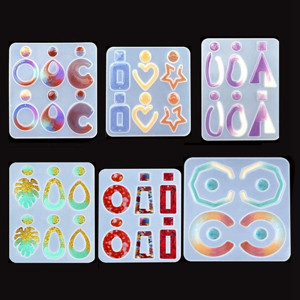 Irregular Earring Earrings Mold Resin Necklace Moulds Pendant Decoration 