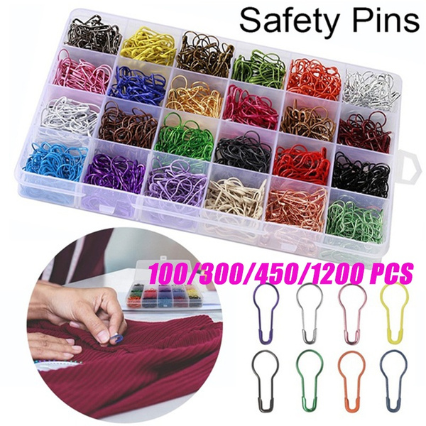 100pcs Colored Safety Pins Safety Pins Metal Safety Pins With