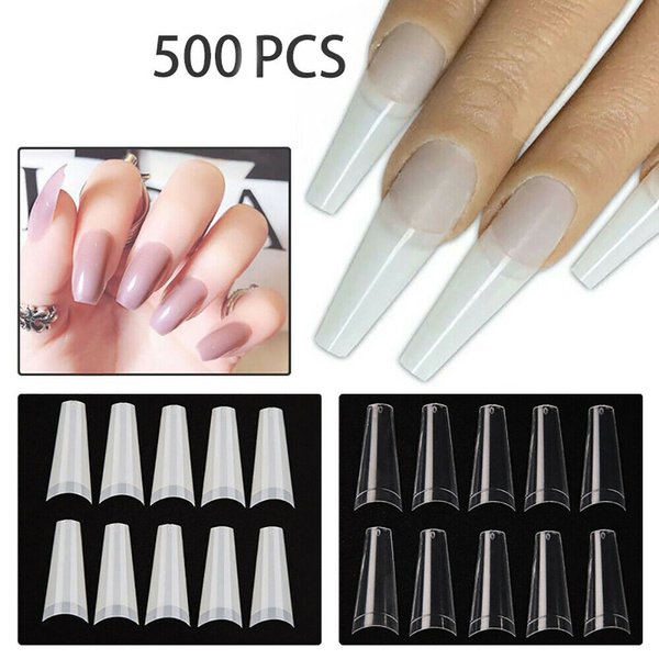 500pcs Clear Natural Color Half French False Acrylic Nail Art Tips Uv Gel Wish 500pcs Clear Natural Color Half French False Acrylic Nail Art Tips Uv Gel Wish