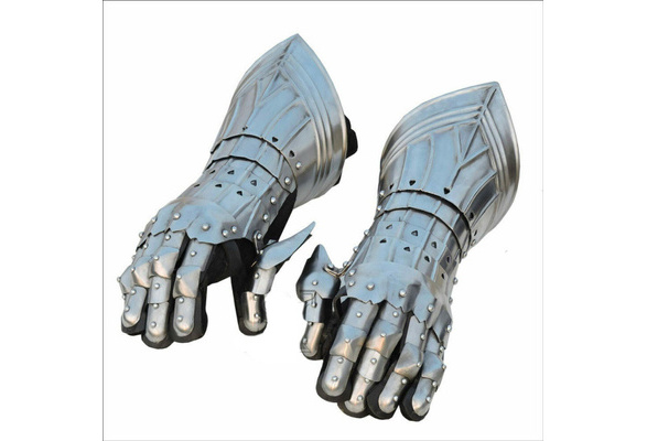 18ga Medieval Hinz Guantlets Knight Armor Gloves Costume Medieval Pair of Finger 