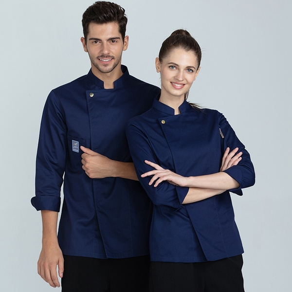 chef shirt Chef Jacket Long Adjustable Sleeve Men Women Unisex