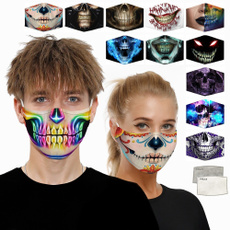 Funny, Fashion, mouthmask, skull