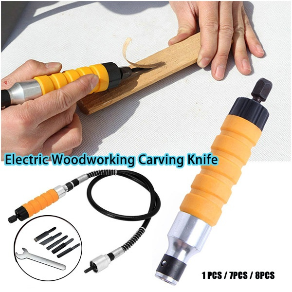 7pcs/set Electric Chisel Carving Tool Wood Carving Machine