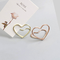 memoclipholder, Heart, Jewelry, gold