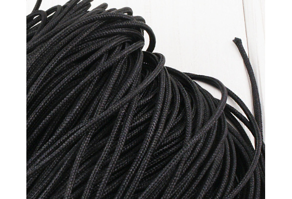 9.2m 30ft 10yrd Black Nylon Cord Macrame Thread Beading String Braided Rope  Kumihimo Knot Bracelet Shamballa Twine 2mm .079in