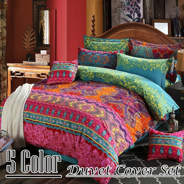 Indian floral mandala duvet quilt cover hippie bedding comforter cover full size 