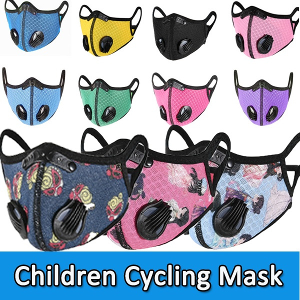 Multicolor Children's Cycling Mask KN95 Grade Five-layer Filter Element ...