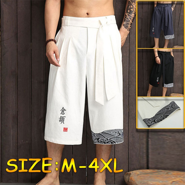 Chinese Style Linen Straight Wide Pants Men Loose Fit, Traditional Tai Chi  Trousers With Wide Leg Sweatpants For Casual Wear From Sanfutao, $26.63 |  DHgate.Com