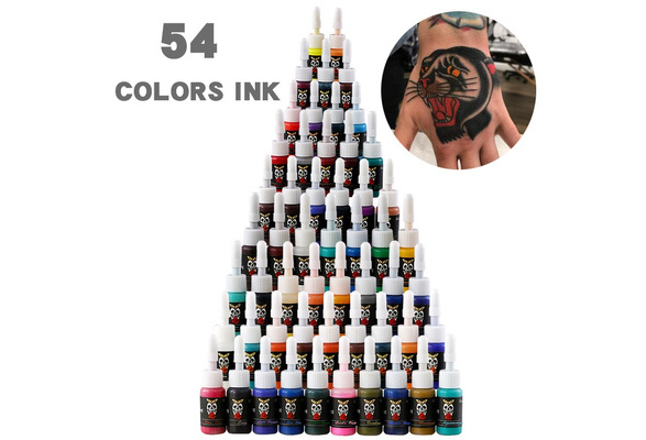 54pcs/set 54 Colors Tattoo Ink Pigment Set Body Art Tattoo Kits Fashion  Professional Tattoo Ink Pigment Tattoo Supply Pigment Salon Art Tattoo