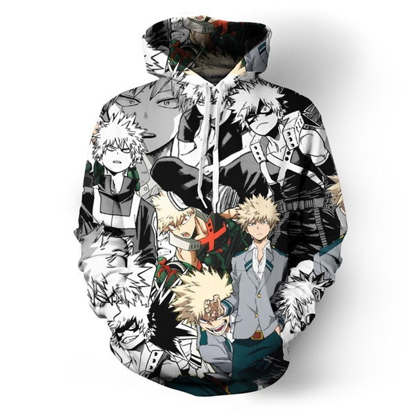 Anime black and white clearance hoodie