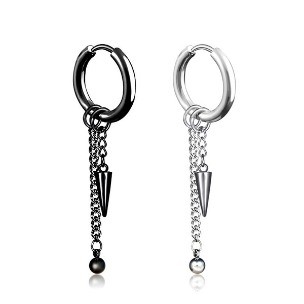 Chain Earrings Men earrings,Titanium steel earrings for men Women ...