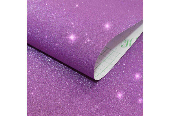 Self Adhesive Purple Glitter Wallpapers Contact Paper Waterproof Suitable  For Computer Surface And Cabinet Renovation Decoration