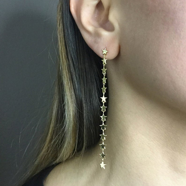 Star on sale long earrings