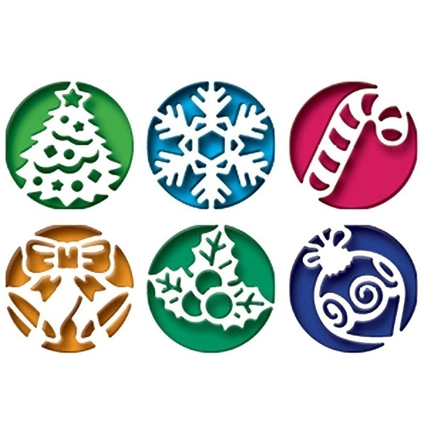 6Pcs/Lot Christmas Circle Metal Cutting Dies Scrapbooking Craft Dies ...