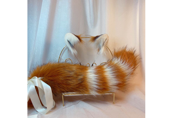 22in Panda Tail Panda Ears Cosplay Headdress Animal Handmade Fox Ear Tail Wolf Christmas Gift Lolita Dress Accessory Cosplay | Wish