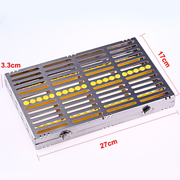 2x Dental Instruments Sterilization Box Tools Holder Cages Cassette Tray Rack 2x Dental Instruments Sterilization Box Tools Holder Cages Cassette Tray Rack