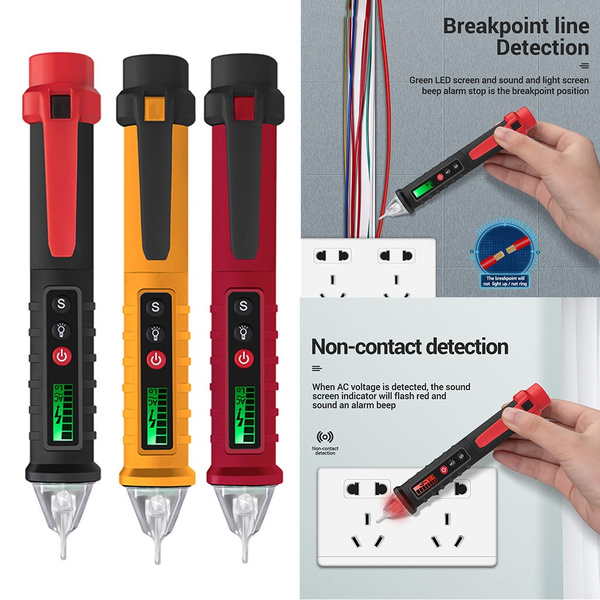 AC/DC Non-Contact LCD Electric Voltage Test Pen 12~1000V Detector Tester Pen 