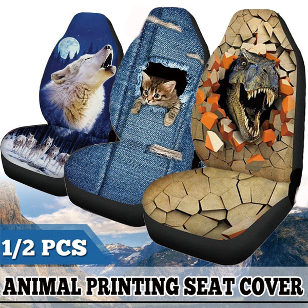 Universal Animal Print Car Seat Cover Non Slip Waterproof For 3d Covers 1 2 Pcs Protector Auto Wish - Blue Leopard Print Car Seat Covers Universal Animal Print Car Seat Cover Non Slip Waterproof For 3d Covers 1 2 Pcs Protector Auto Wish - Blue Leopard Print Car Seat Covers