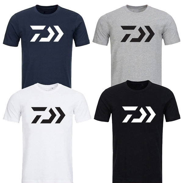 Daiwa logo print T-Shirts Short-sleeve Cotton men Breathable Clothing
