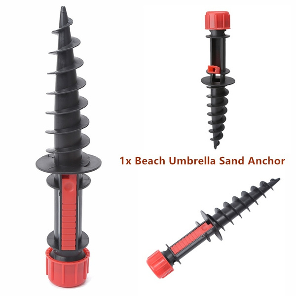 Beach Umbrella Sand Anchor Safe Umbrella Screw Stand Holder One Size