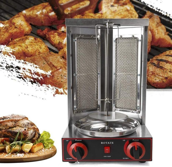 Trouwens Plasticiteit verkoopplan Gas Vertical Broiler Cooking Machine Spinning Doner Kebab Shawarma Gyro  Grill Machine Vertical Rotisserie Spinning Grill 110V 3000W | Wish