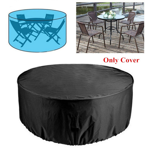 Round Waterproof Outdoor Garden Patio, Large Round Patio Table And Chairs Cover