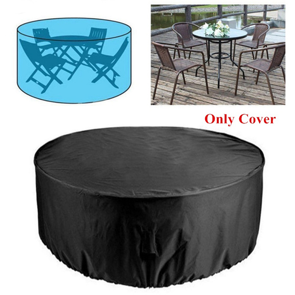 Round Waterproof Outdoor Garden Patio Table Chair Set Furniture Cover Large Size Wish Round Waterproof Outdoor Garden Patio, Large Round Patio Set Cover