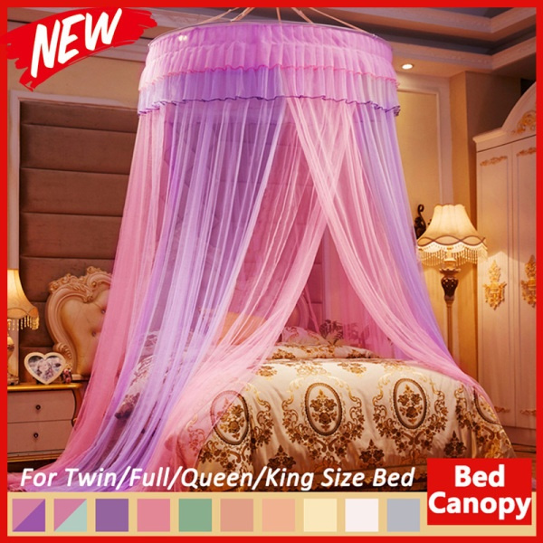 Fashion Luxury Princess Lace Dome Insect Bed Canopy Netting Curtain Ceiling  Dome Mosquito Net Bedding Comfortable Sleep