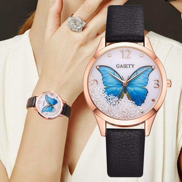 Womens discount butterfly watches