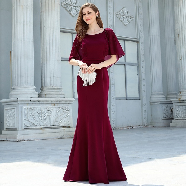 Ever Pretty Women Flattering Round Neckline Fishtail Evening