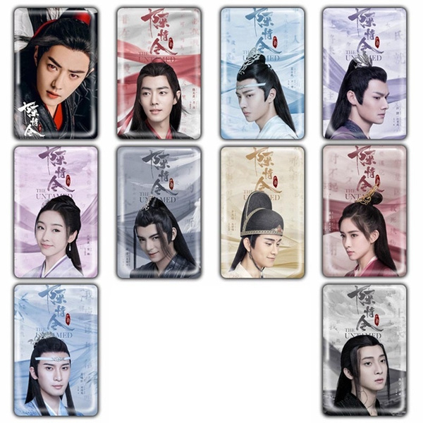 10Pcs/Set Anime Mo Dao Zu Shi Crystal Card Sticker HD Photocard Lomo Cards  Waterproof Bus Card Bank Card Fans Gift Collection