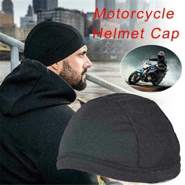 Black Men Cycling Cap Under Helmet 