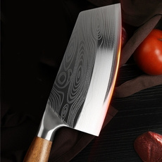 High quality  Chef Knife Chinese Kitchen Knives Cut Meat Fish Vegetable Knife 4Cr13 Super Sharp Blade Rosewood Knife