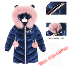 hooded, kids clothes, Winter, jackets for girls