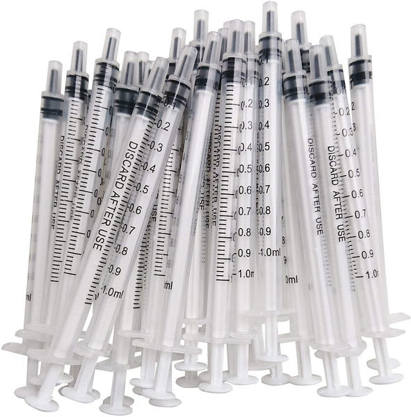 120PCS 1ml 1cc Pipette Syringe with Luer Slip Tip, No Needle, Non