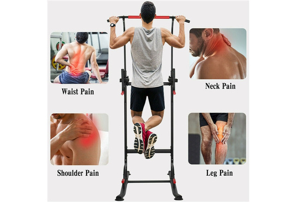 90kg Multi gym Dip Station Chin up Bar Power Tower Pull Up Station Wish