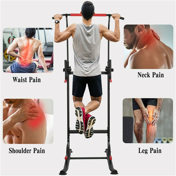 90kg Multi gym Dip Station Chin up Bar Power Tower Pull Up Station