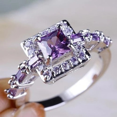 Sterling, Engagement, Princess, wedding ring