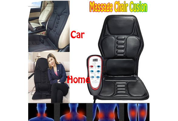 9 Intensity Electric Heated Back Massage Cushion Car Seat Full