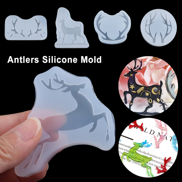 DIY Crafts Epoxy Jewelry Making Pendant Resin Mould Antlers Silicone  Mold