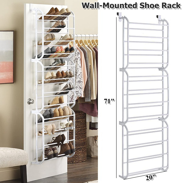 Home Door Hanging 12 Layers Wall Mounted Style Home Shoe Rack Wall Hanging Triangle Shoe Rack Shoe Cabinet Wish