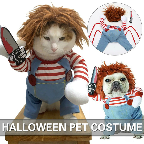 Dog Costumes Funny Clothes Chucky Style Funny Pet Cosplay Costume