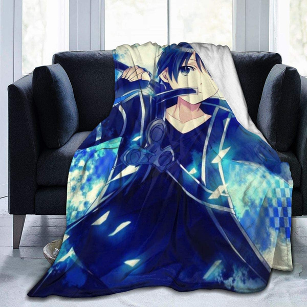 Sword Art Online Kirito Ultra Soft Sherpa Flannel Fleece Throw Blankets For Bed Couch Sofa Living Room Bedroom Warm Blanket Coral Plush Throw For Kids Adults Women Men 60 X50 Wish