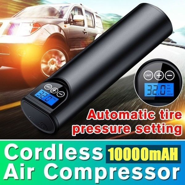 Cordless Tyre Inflator Portable Compressor Digital LED Car Bike Air Pump 12V 