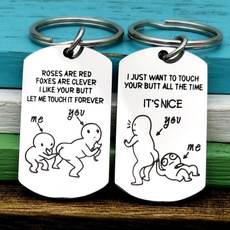 Funny, Silver Jewelry, Key Chain, lover gifts