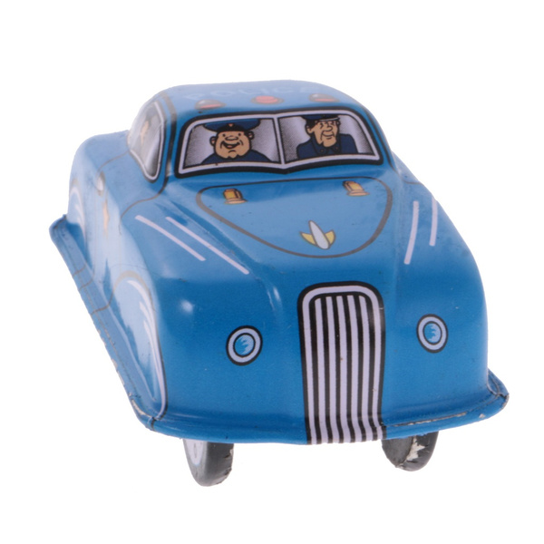 vintage tin toy police car