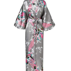 gowns, Flowers, japanessstylesleepwear, navybluesleepwear