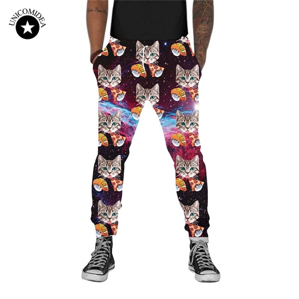 Streetwear Pants 3d Print Space Cat Pants Jogger Pant Men Women Track Pants  Funny Pizza Cat Trousers Galaxy Sweatpant Large Size