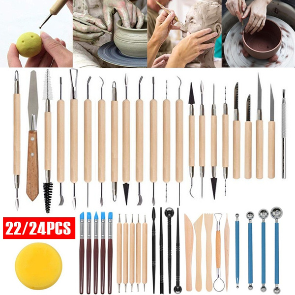 Pottery and Clay Sculpting Tools - Set of 22