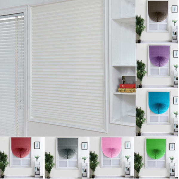 1PC SelfAdhesive Pleated Blinds Curtains Half Windows For Bathroom